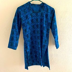 Teal Paisley Dress